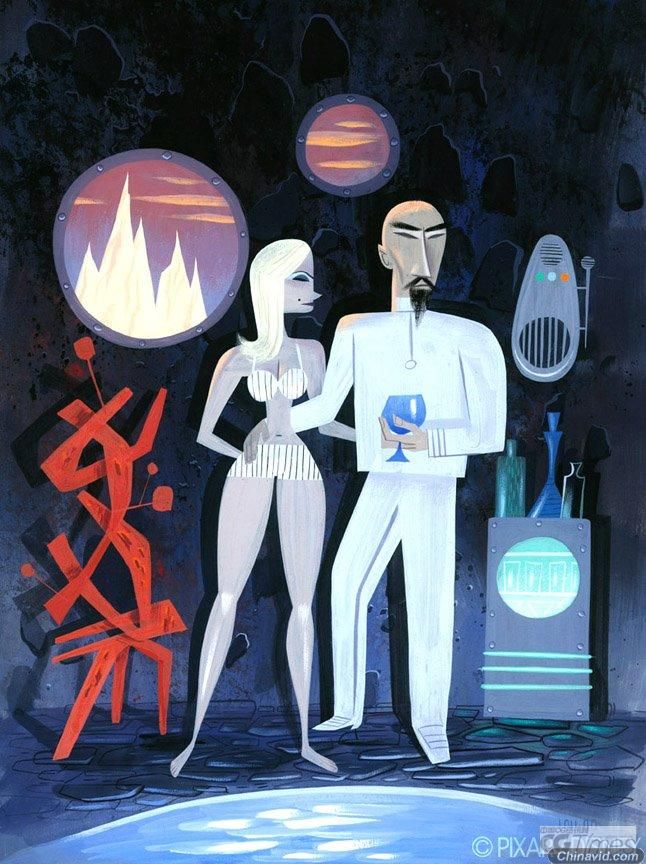 皮克斯Lou Romano动画彩稿欣赏