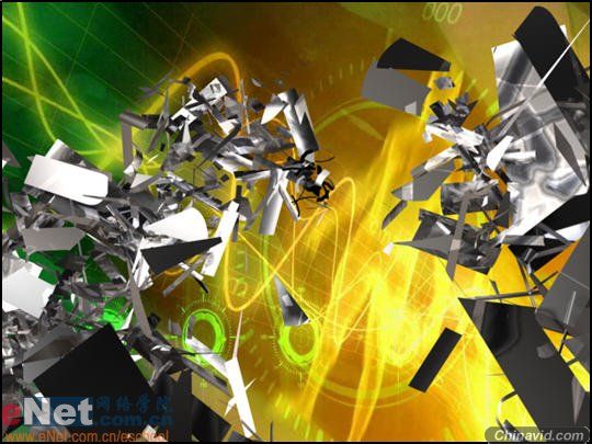 3dmax9.0教程:电视中的文字炸碎特效