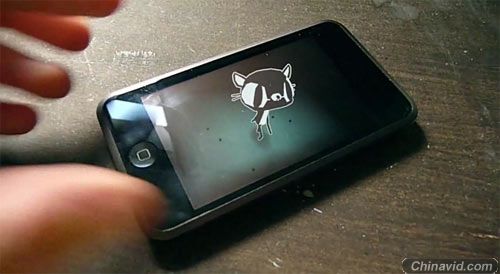 iPhone上的一只卡通3D小猫出炉