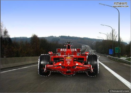 Photoshop合成教程：飞驰着火的赛车场景