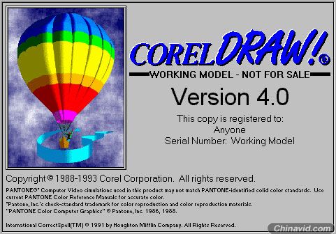 Corel Draw Splash Screen Evolution
