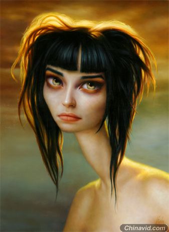 Lori Earley手中描绘的哥特女欣赏