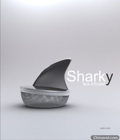 创意鲨鱼茶包设计